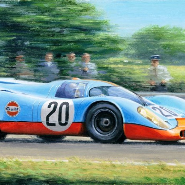 Steve McQueen 917 Porsche Le Mans Giclee Print